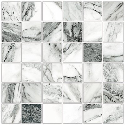 Touche 2" Square Zebre 11-3/4" x 11-3/4" Porcelain Mosaic Tile - 1 Tiles Per Case - 0.98 Square Feet