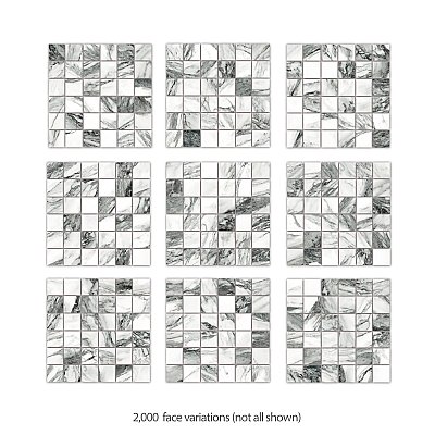 Touche 2" Square Zebre 11-3/4" x 11-3/4" Porcelain Mosaic Tile - 1 Tiles Per Case - 0.98 Square Feet