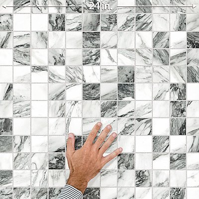 Touche 2" Square Zebre 11-3/4" x 11-3/4" Porcelain Mosaic Tile - 1 Tiles Per Case - 0.98 Square Feet