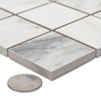 Touche 2" Square Zebre 11-3/4" x 11-3/4" Porcelain Mosaic Tile - 1 Tiles Per Case - 0.98 Square Feet