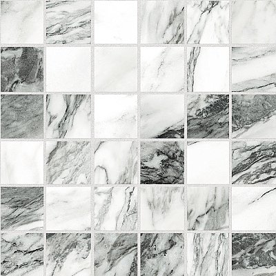 Touche 2" Square Zebre 11-3/4" x 11-3/4" Porcelain Mosaic Tile - 1 Tiles Per Case - 0.98 Square Feet