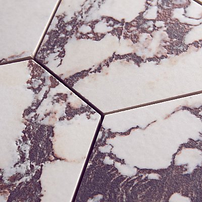 Touche 4" Hex Rubis 11-3/4" x 13-5/8" Porcelain Mosaic Tile - 1 Tiles Per Case - 1.13 Square Feet