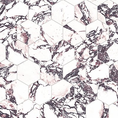 Touche 4" Hex Rubis 11-3/4" x 13-5/8" Porcelain Mosaic Tile - 1 Tiles Per Case - 1.13 Square Feet