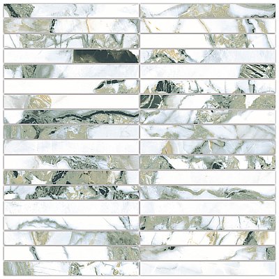 Touche Brick Stacked Jade 11-3/4" x 11-3/4" Porcelain Mosaic Tile - 1 Tiles Per Case - 0.98 Square Feet