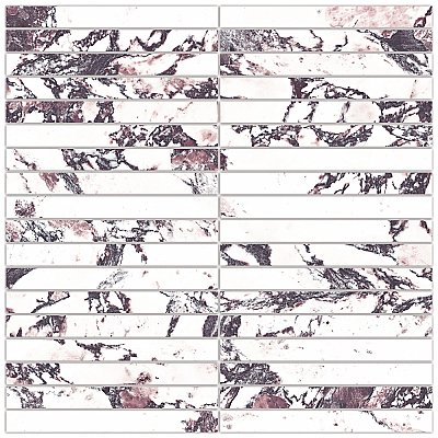 Touche Brick Stacked Rubis 11-3/4" x 11-3/4" Porcelain Mosaic Tile - 1 Tiles Per Case - 0.98 Square Feet