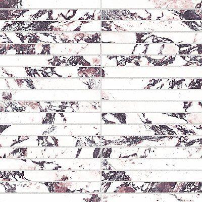 Touche Brick Stacked Rubis 11-3/4" x 11-3/4" Porcelain Mosaic Tile - 1 Tiles Per Case - 0.98 Square Feet
