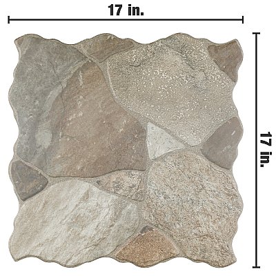 Canet Gris 17" x 17" Porcelain Floor & Wall Tile - Sold Per Case of 6 - 12.24 Sq. Ft.