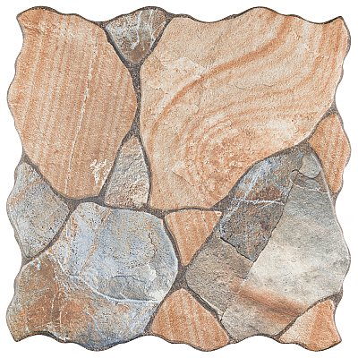 Canet Marron 17" x 17" Porcelain Floor & Wall Tile - Sold Per Case of 6 - 12.24 Sq. Ft.