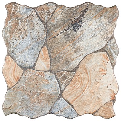 Canet Marron 17" x 17" Porcelain Floor & Wall Tile - Sold Per Case of 6 - 12.24 Sq. Ft.