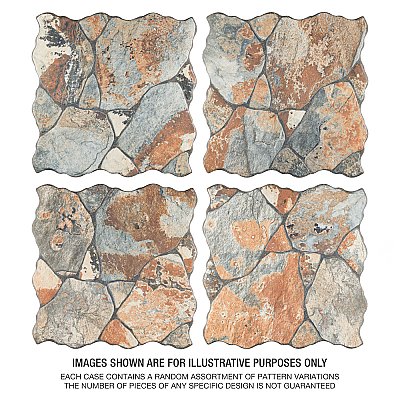 Canet Oxido 17" x 17" Porcelain Floor & Wall Tile - Sold Per Case of 6 - 12.24 Sq. Ft.