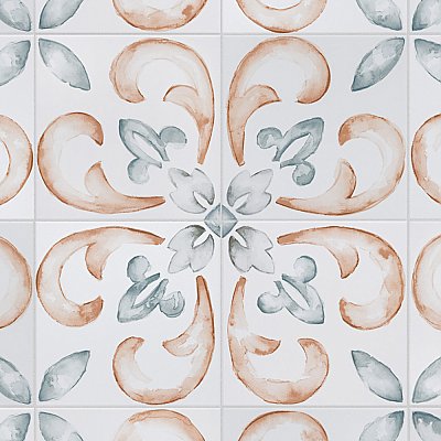 Saint Germain Chaud Deco Flore 5-3/4" x 5-3/4" Porcelain Floor & Wall Tile - 10.46 Sq. Ft - 44 Tiles Per Case