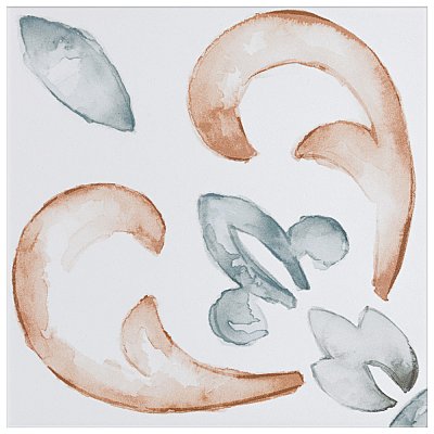 Saint Germain Chaud Deco Flore 5-3/4" x 5-3/4" Porcelain Floor & Wall Tile - 10.46 Sq. Ft - 44 Tiles Per Case