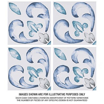 Saint Germain Gele Deco Flore 5-3/4" x 5-3/4" Porcelain Floor & Wall Tile - 10.46 Sq. Ft - 44 Tiles Per Case