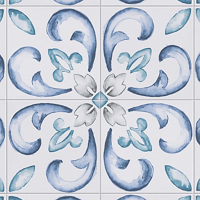 Saint Germain Gele Deco Flore 5-3/4" x 5-3/4" Porcelain Floor & Wall Tile - 10.46 Sq. Ft - 44 Tiles Per Case