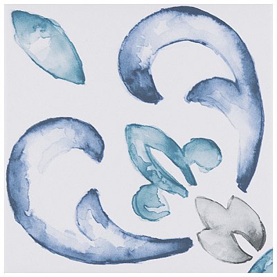 Saint Germain Gele Deco Flore 5-3/4" x 5-3/4" Porcelain Floor & Wall Tile - 10.46 Sq. Ft - 44 Tiles Per Case