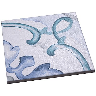 Saint Germain Gele Deco Jules 5-3/4" x 5-3/4" Porcelain Floor & Wall Tile - 10.46 Sq. Ft - 44 Tiles Per Case