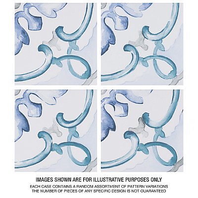 Saint Germain Gele Deco Jules 5-3/4" x 5-3/4" Porcelain Floor & Wall Tile - 10.46 Sq. Ft - 44 Tiles Per Case