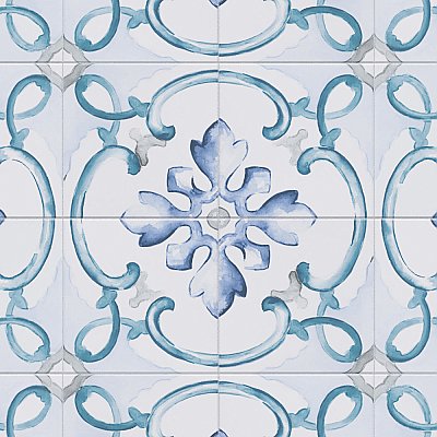 Saint Germain Gele Deco Jules 5-3/4" x 5-3/4" Porcelain Floor & Wall Tile - 10.46 Sq. Ft - 44 Tiles Per Case