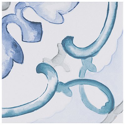 Saint Germain Gele Deco Jules 5-3/4" x 5-3/4" Porcelain Floor & Wall Tile - 10.46 Sq. Ft - 44 Tiles Per Case