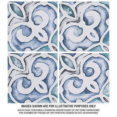 Saint Germain Gele Deco Simone 5-3/4" x 5-3/4" Porcelain Floor & Wall Tile - 10.46 Sq. Ft - 44 Tiles Per Case