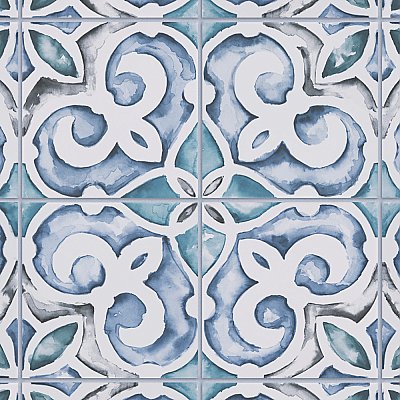 Saint Germain Gele Deco Simone 5-3/4" x 5-3/4" Porcelain Floor & Wall Tile - 10.46 Sq. Ft - 44 Tiles Per Case