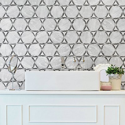 Classico Bardiglio Hex Dimension Light 7" x 8" Porcelain Floor & Wall Tile - Per Case of 25 - 7.50 Sq. Ft.