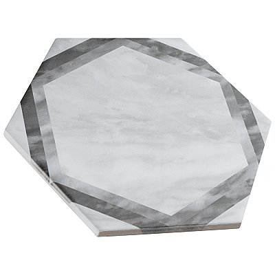 Classico Bardiglio Hex Dimension Light 7" x 8" Porcelain Floor & Wall Tile - Per Case of 25 - 7.50 Sq. Ft.