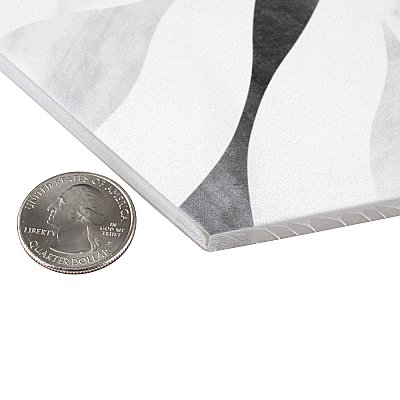 Classico Bardiglio Hexagon Flower 7" x 8" Porcelain Tile - Sold Per Case of 25 Tile - 7.67 Square Feet Per Case