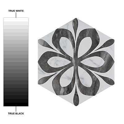 Classico Bardiglio Hex Daisy 7" x 8" Porcelain Floor & Wall Tile - Per Case of 25 - 7.50 Sq. Ft.