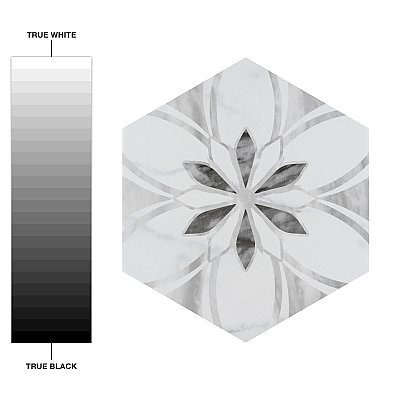 Classico Bardiglio Hex Dahlia Light 7" x 8" Porcelain Floor & Wall Tile - Per Case of 25 - 7.50 Sq. Ft.