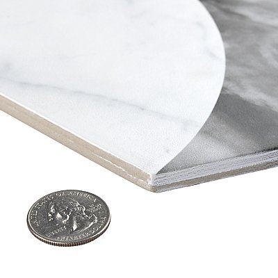 Classico Bardiglio Hex Moon Carrara 7" x 8" Porcelain Floor & Wall Tile - Per Case of 25 - 7.50 Sq. Ft.