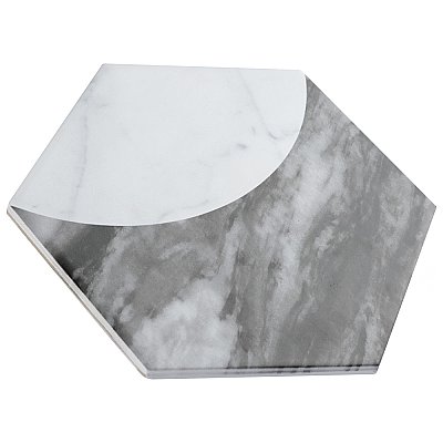 Classico Bardiglio Hex Moon Carrara 7" x 8" Porcelain Floor & Wall Tile - Per Case of 25 - 7.50 Sq. Ft.