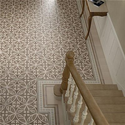 Caprice Liberty Taupe 7-7/8" x 7-7/8" Porcelain Tile - Brown/Tan- Per Case of 25 - 11.46 Square Feet