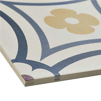 Caprice Saint Tropez 7-7/8" x 7-7/8" Porcelain Tile - Blue/Wine- Per Case of 25 - 11.46 Square Feet