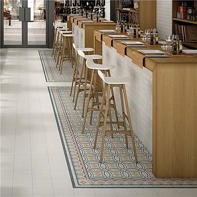 Caprice Saint Tropez 7-7/8" x 7-7/8" Porcelain Tile - Blue/Wine- Per Case of 25 - 11.46 Square Feet