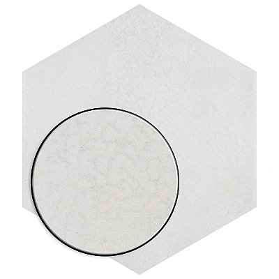 Heritage Hex Snow 7" x 8" Porcelain Floor & Wall Tile - 25 Tiles Per Case - 7.5 Sq. Ft.