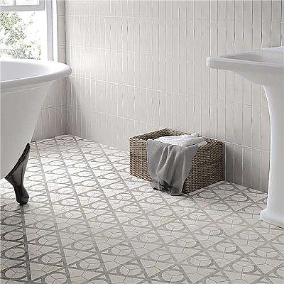 Classico Carrara Hexagon Marble Look Flow 7" x 8" Porcelain Tile - Sold Per Case of 25 Tile - 7.67 Square Feet Per Case