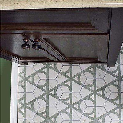 Classico Carrara Hexagon Marble Look Flow 7" x 8" Porcelain Tile - Sold Per Case of 25 Tile - 7.67 Square Feet Per Case