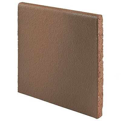 Quarry Flame Brown 5-7/8" x 5-7/8" Ceramic Floor & Wall Bullnose Trim Tile - Sold by the individual piece