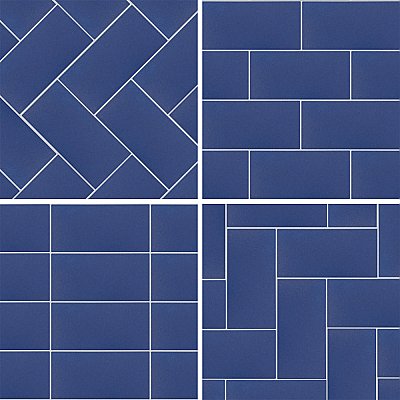 Piscina Brick Glossy Cobalto 9-5/8" x 19-1/2" Porcelain Floor and Wall Tile - 8 Tiles Per Case - 10.64 Square Feet