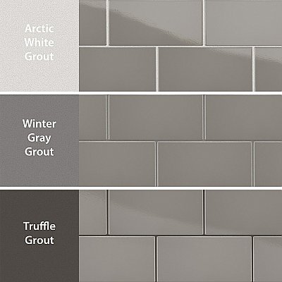 Piscina Brick Glossy Dark Grey 9-5/8" x 19-1/2" Porcelain Floor and Wall Tile - 8 Tiles Per Case - 10.64 Square Feet