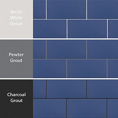 Piscina Brick Matte Cobalto 9-5/8" x 19-1/2" Porcelain Floor and Wall Tile - 8 Tiles Per Case - 10.64 Square Feet