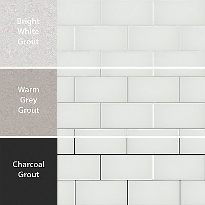 Piscina Brick Matte Blanco 9-5/8" x 19-1/2" Porcelain Floor and Wall Tile - 8 Tiles Per Case - 10.64 Square Feet