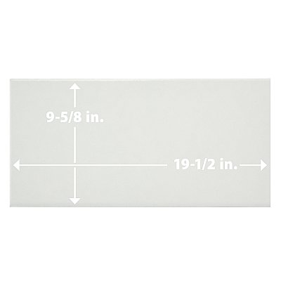 Piscina Brick Matte Blanco 9-5/8" x 19-1/2" Porcelain Floor and Wall Tile - 8 Tiles Per Case - 10.64 Square Feet