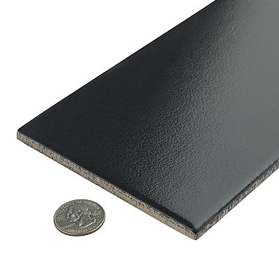 Piscina Brick Nero Brillo 4-3/4" x  9-5/8" Porcelain Floor & Wall Tile -34 Tiles Per Case - 11.22 Sq. Ft.