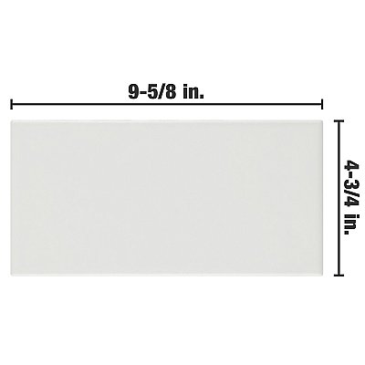 Piscina Brick Blanco Brillo 4-3/4" x 9-5/8" Porcelain Floor & Wall Tile - 34 Tiles Per Case - 11.22 Sq. Ft.