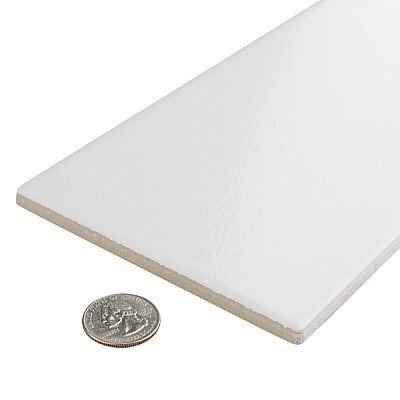 Piscina Brick Blanco Brillo 4-3/4" x 9-5/8" Porcelain Floor & Wall Tile - 34 Tiles Per Case - 11.22 Sq. Ft.