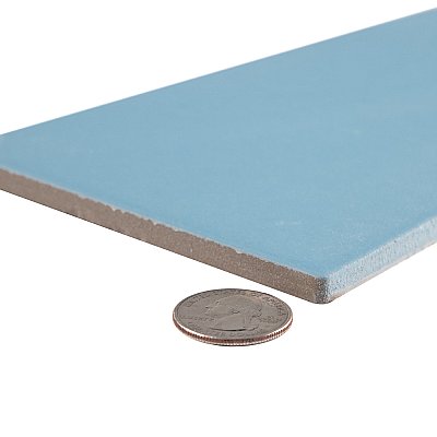 Piscina Brick Matte Blue 4-3/4" x 9-5/8" Porcelain Floor and Wall Tile - 34 Tiles Per Case - 11.22 Square Feet