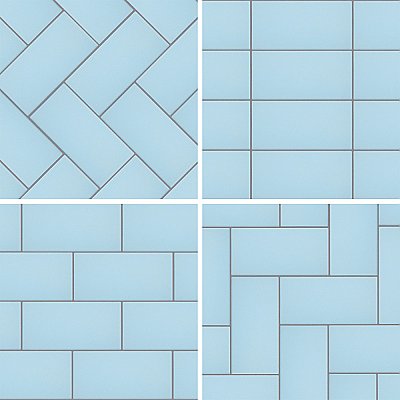 Piscina Brick Matte Light Blue 4-3/4" x 9-5/8" Porcelain Floor and Wall Tile - 34 Tiles Per Case - 11.22 Square Feet