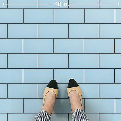 Piscina Brick Matte Light Blue 4-3/4" x 9-5/8" Porcelain Floor and Wall Tile - 34 Tiles Per Case - 11.22 Square Feet